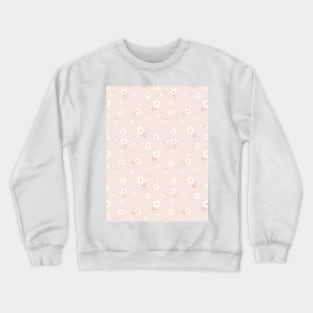 DITSY PRAIRIE VINTAGE RETRO FLORALS AND FLOWERS PASTEL PINK AESTHETIC CREAM SOFT PINK Crewneck Sweatshirt